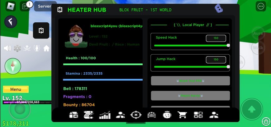 Blox Fruits Heater Hub Mobile Script