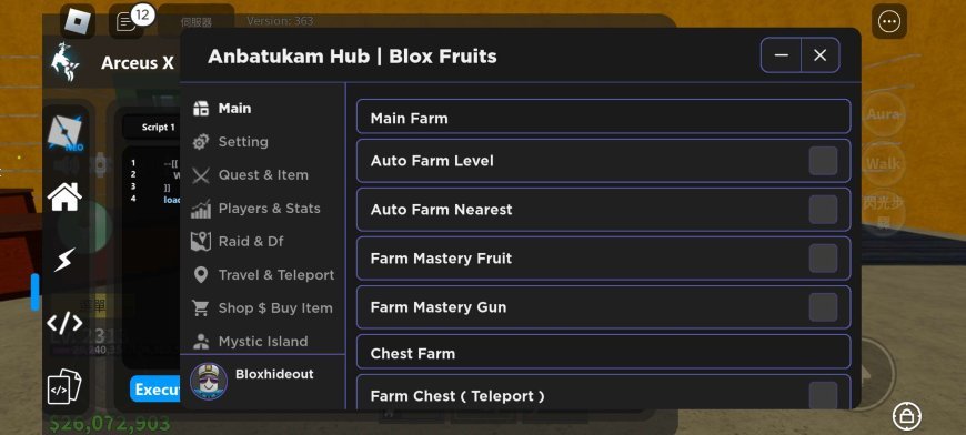 Blox Fruits Anbatikum Hub Mobile Script