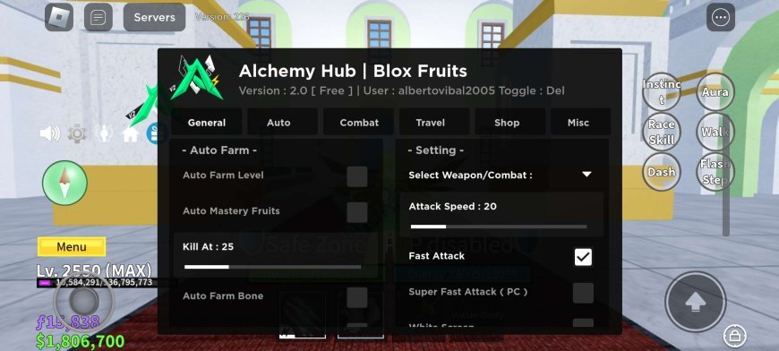 Blox Fruits Alchemy Hub V2 Mobile Script