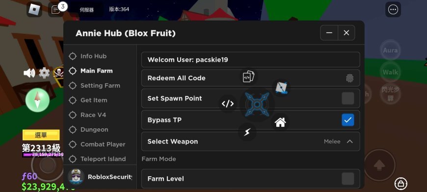 Blox Fruits AnnieHub V1 Mobile Script