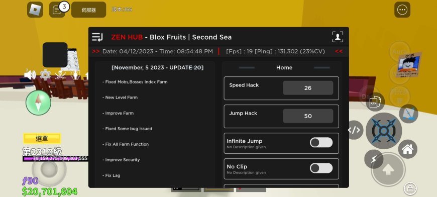 Blox Fruits Zen Hub Mobile Script