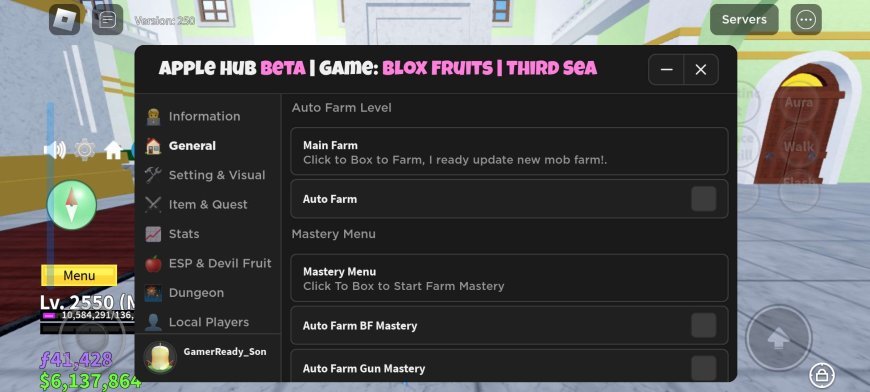 Blox Fruits Apple Hub Beta Mobile Script