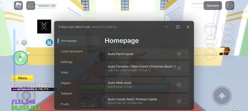 Blox Fruits X-Ray Hub Mobile Script
