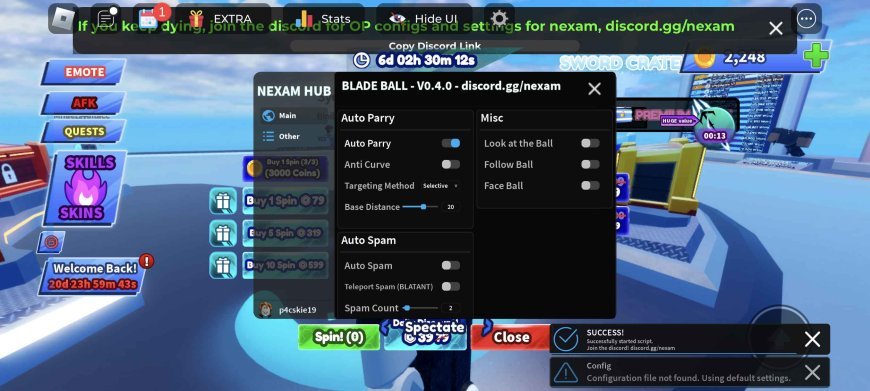 Blade Ball Nexam Hub Mobile Script