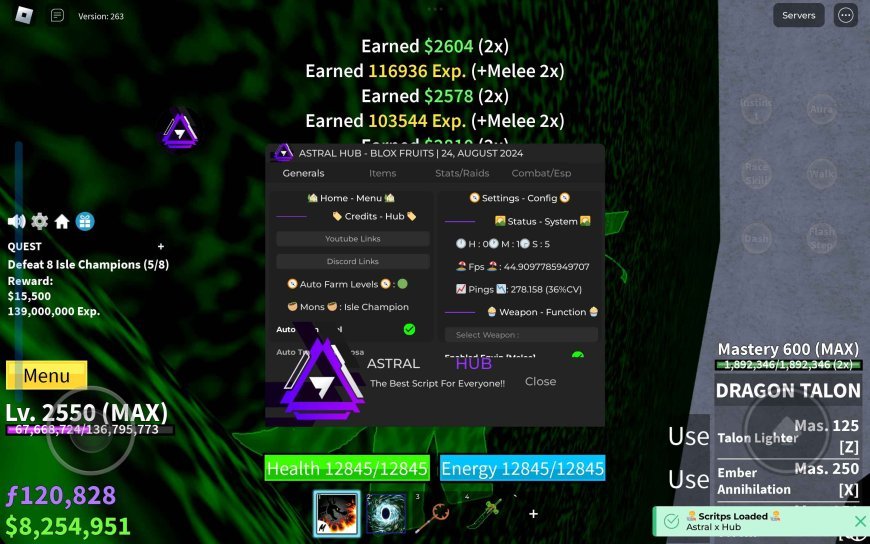 Blox Fruits Astral Hub Mobile Script